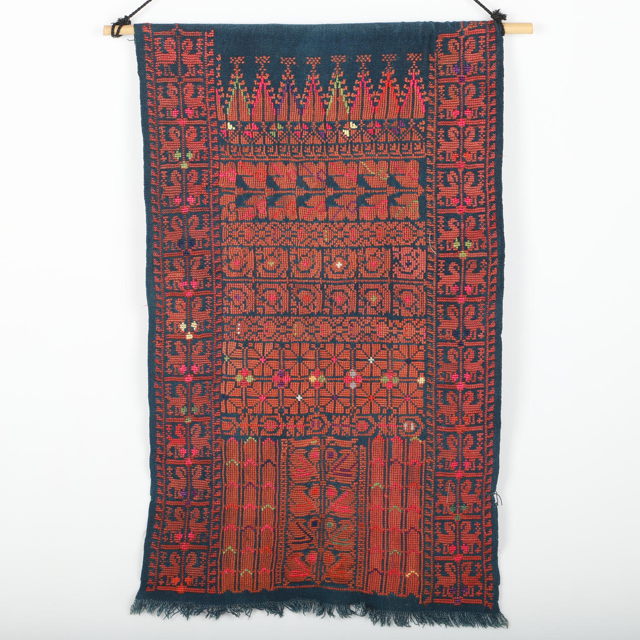 Bonad, petit points embroidery, 20th century.