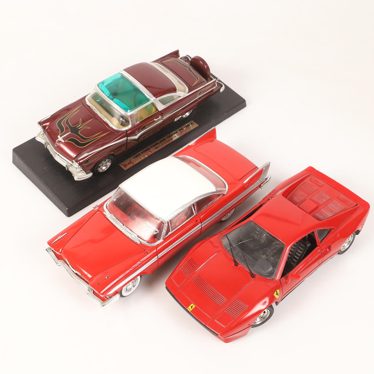 MODELBILER, 3 stk., metal/plast, 1900/2000'erne.