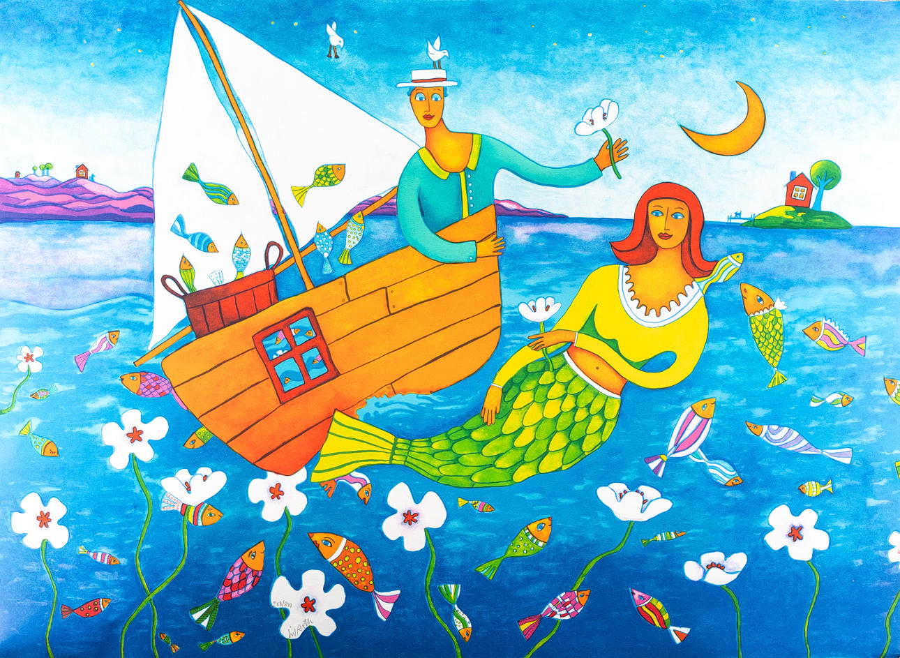 INGRID ROTH. Lithograph in colours, signed and numbered 288/290.