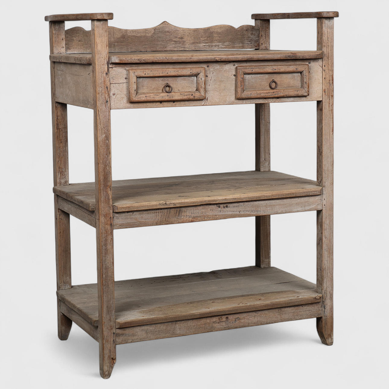 Rustic table/ planter table made of elm wood 1900's.