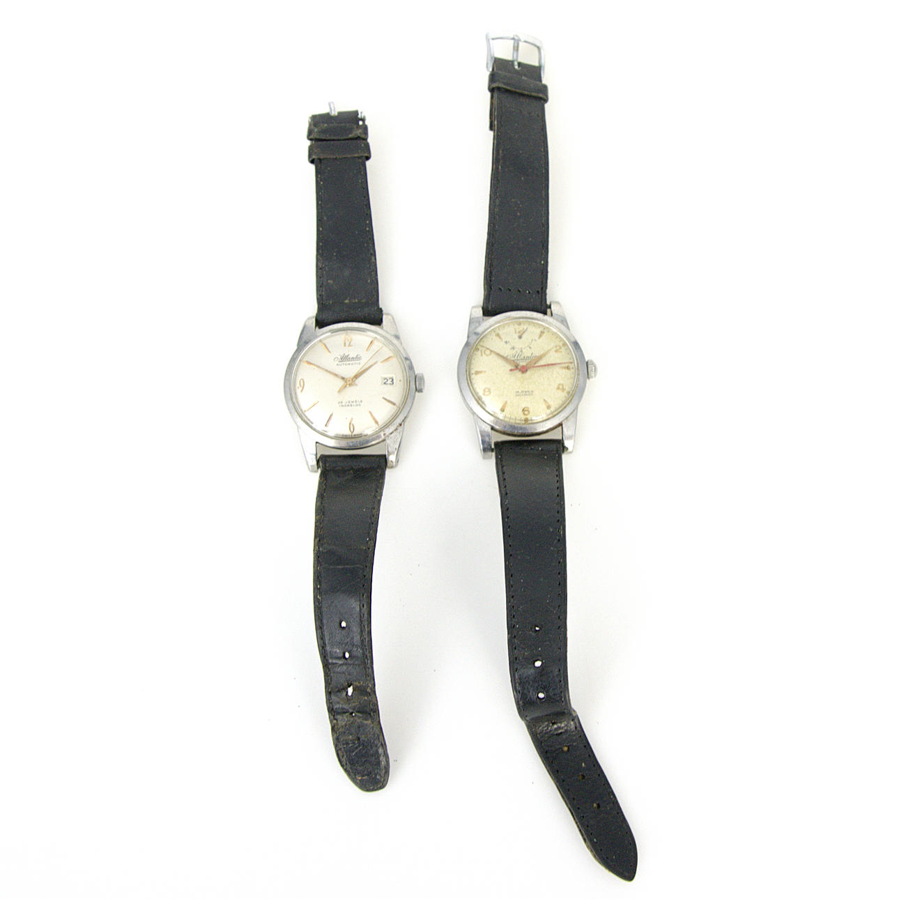 Two men's Atlantic, automatic, steel, mid 20th century.