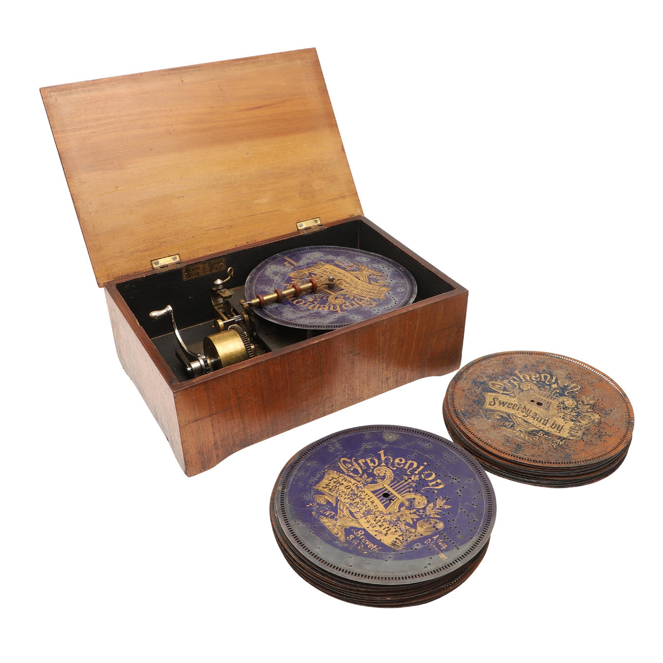 LATE 19THC ORPHENION DISC PLAYER.