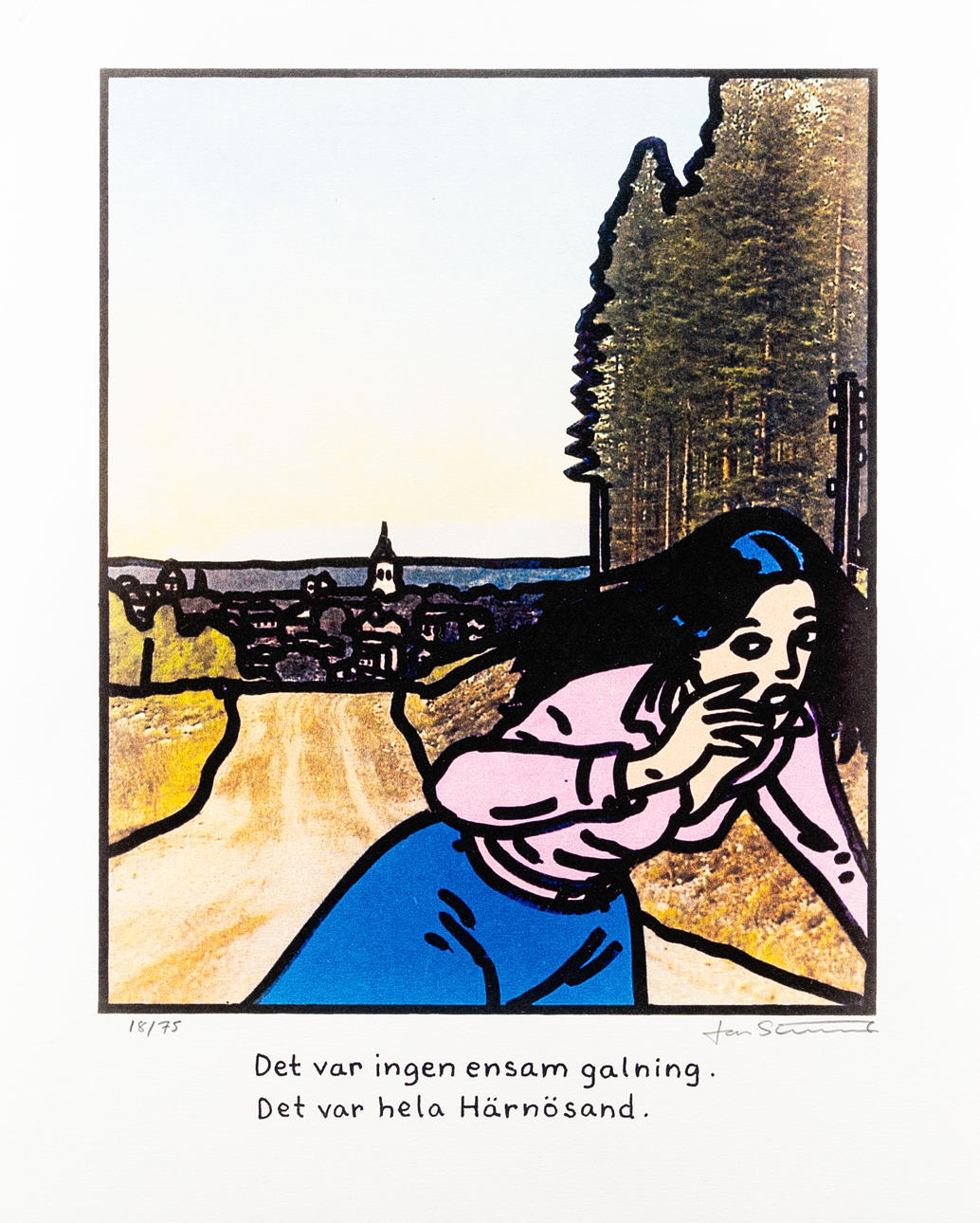 JAN STENMARK (SVERIGE, FÖDD 1949). The color offset, “It was no lone madman”. signed and numbered 18/75.