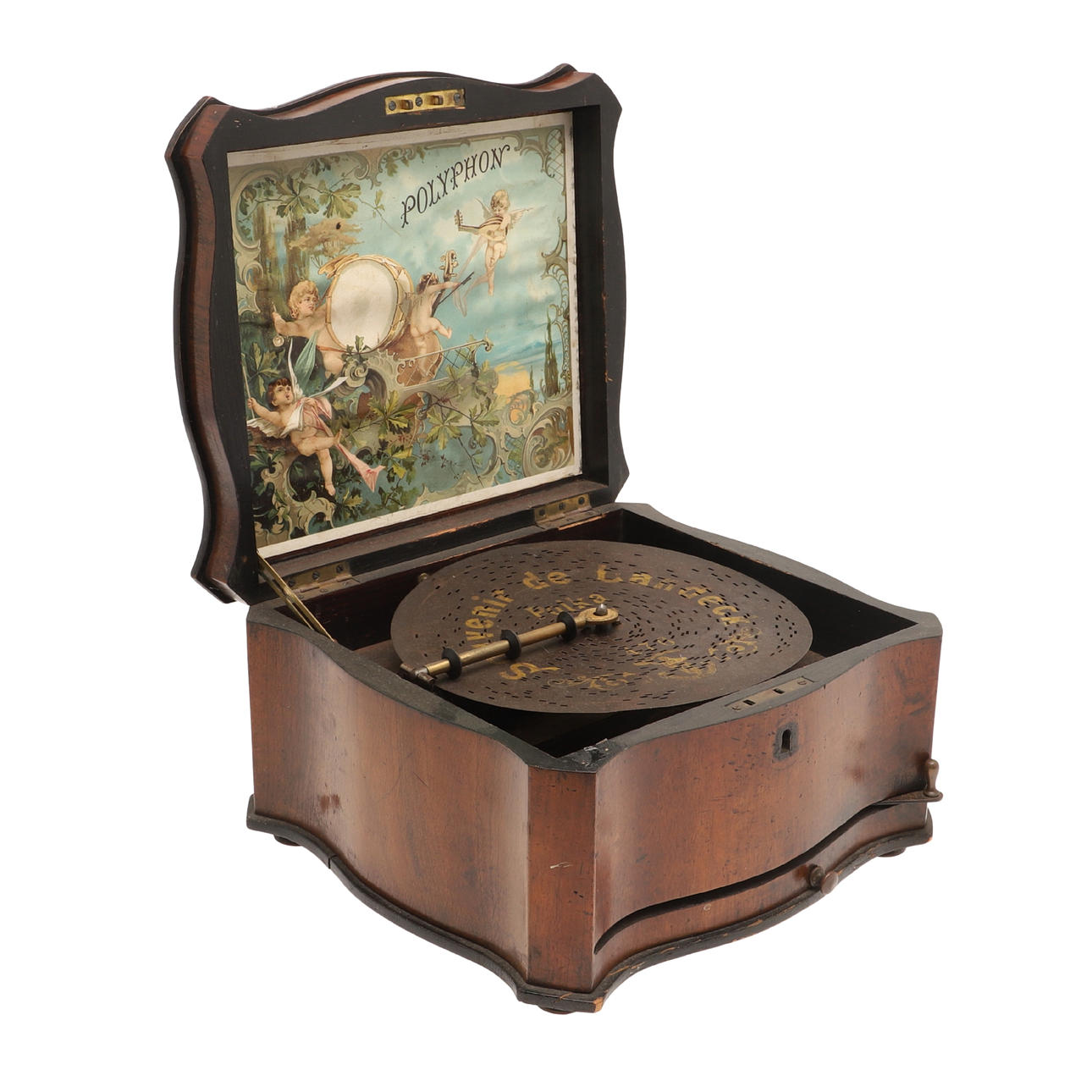 LATE 19THC POLYTHON DISC PLAYER.