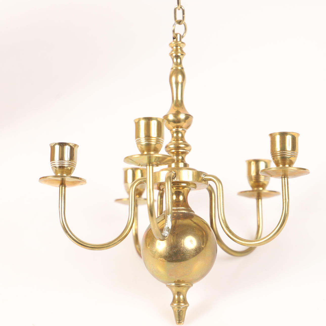 CHANDELIER, 5-arm, model 203, brass, Skultuna.
