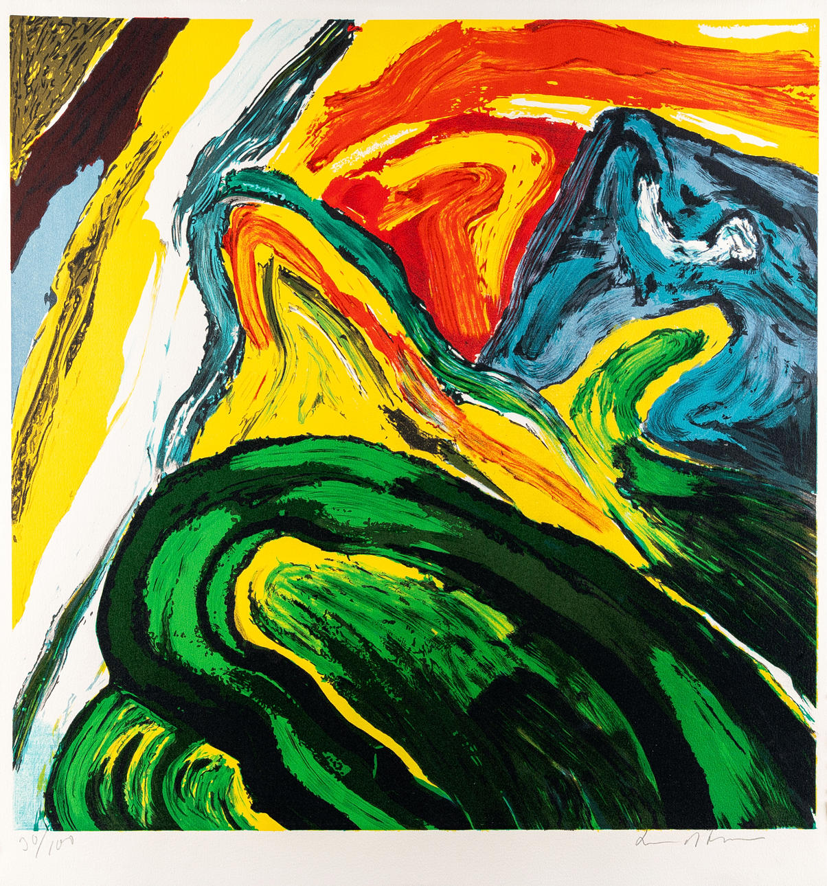 BENGT LINDSTRÖM. Lithograph in colours, signed and numbered 30/100.