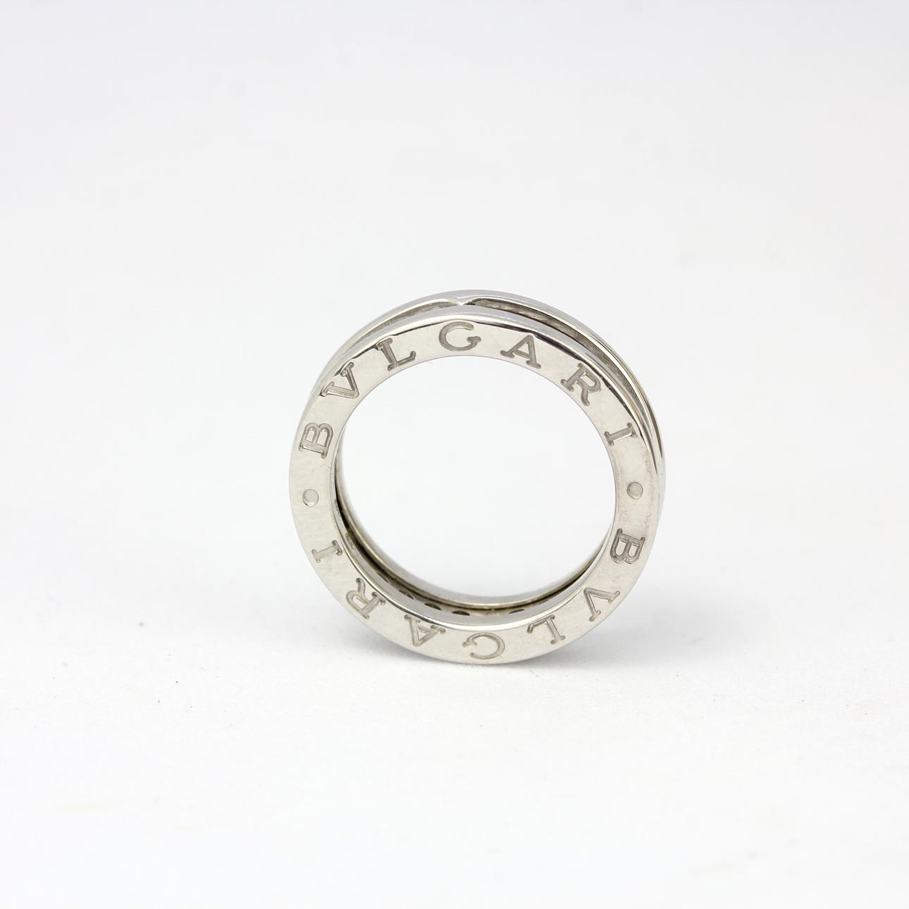 BULGARI 18CT WHITE GOLD DIAMOND SET FULL ETERNITY RING.