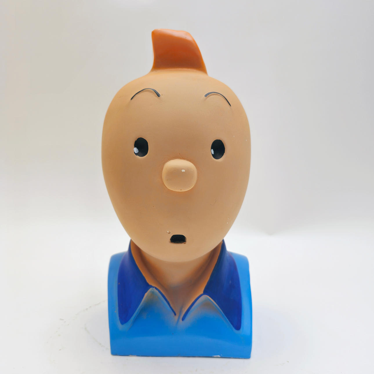 TINTIN BUST. PLASTER. POLYCHROME BY HAND.