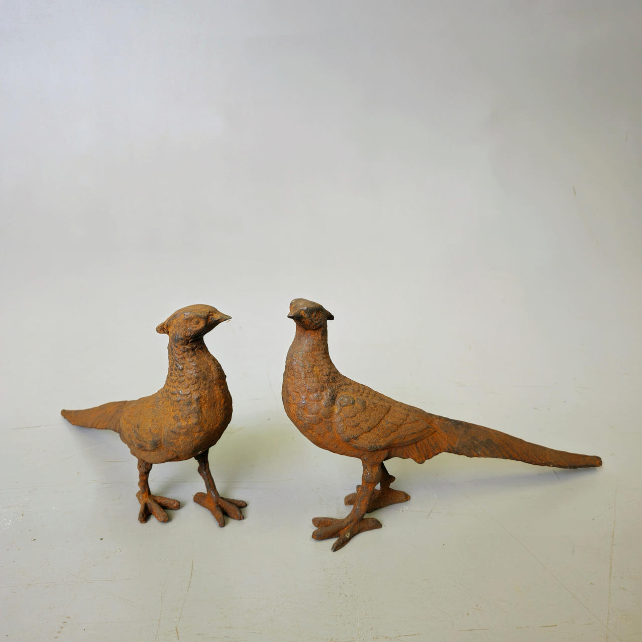 PHEASANTS. PATINATED IRON.