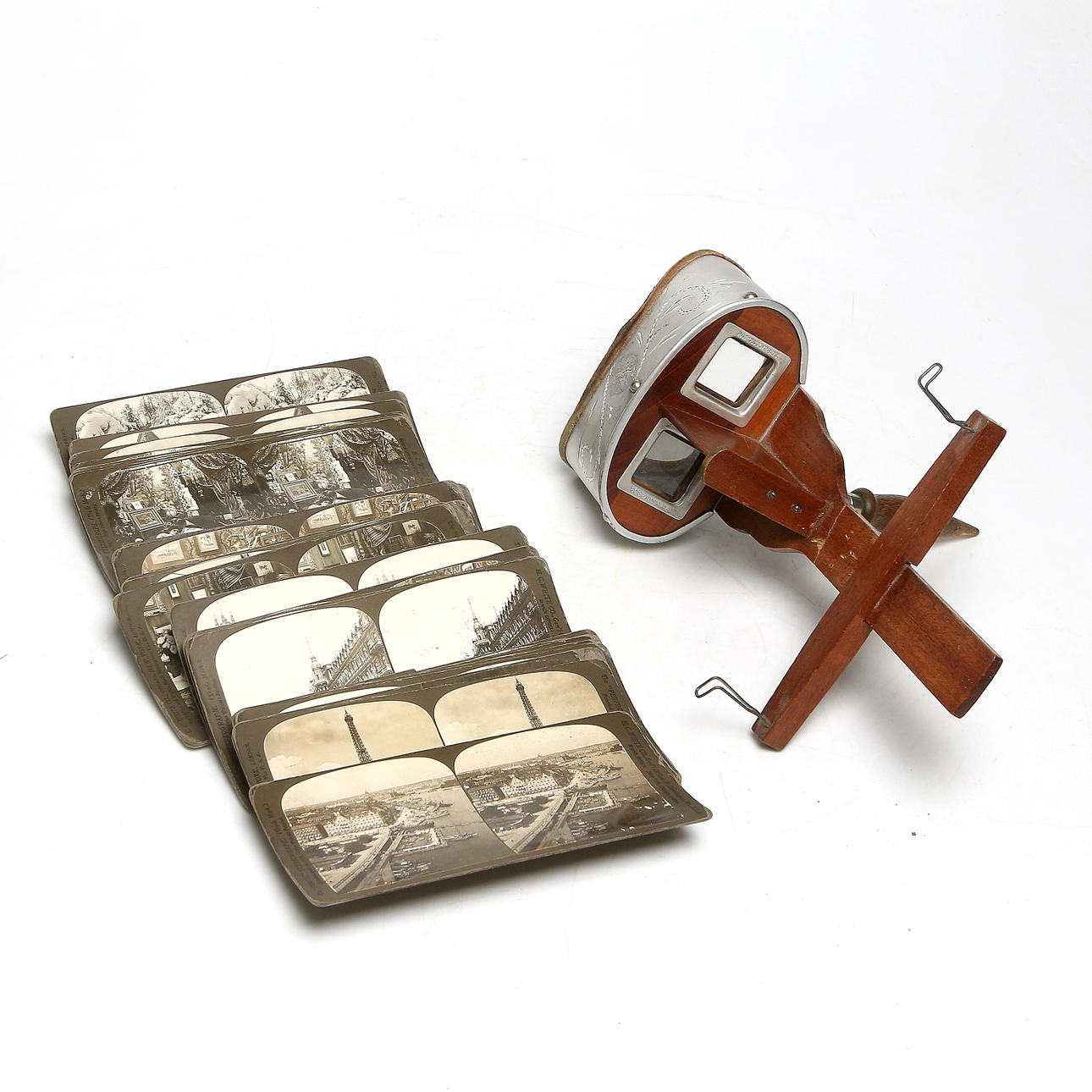 STEREOSKOP med bilder, H.C White Co. USA. Sekelskiftet 1800/1900.