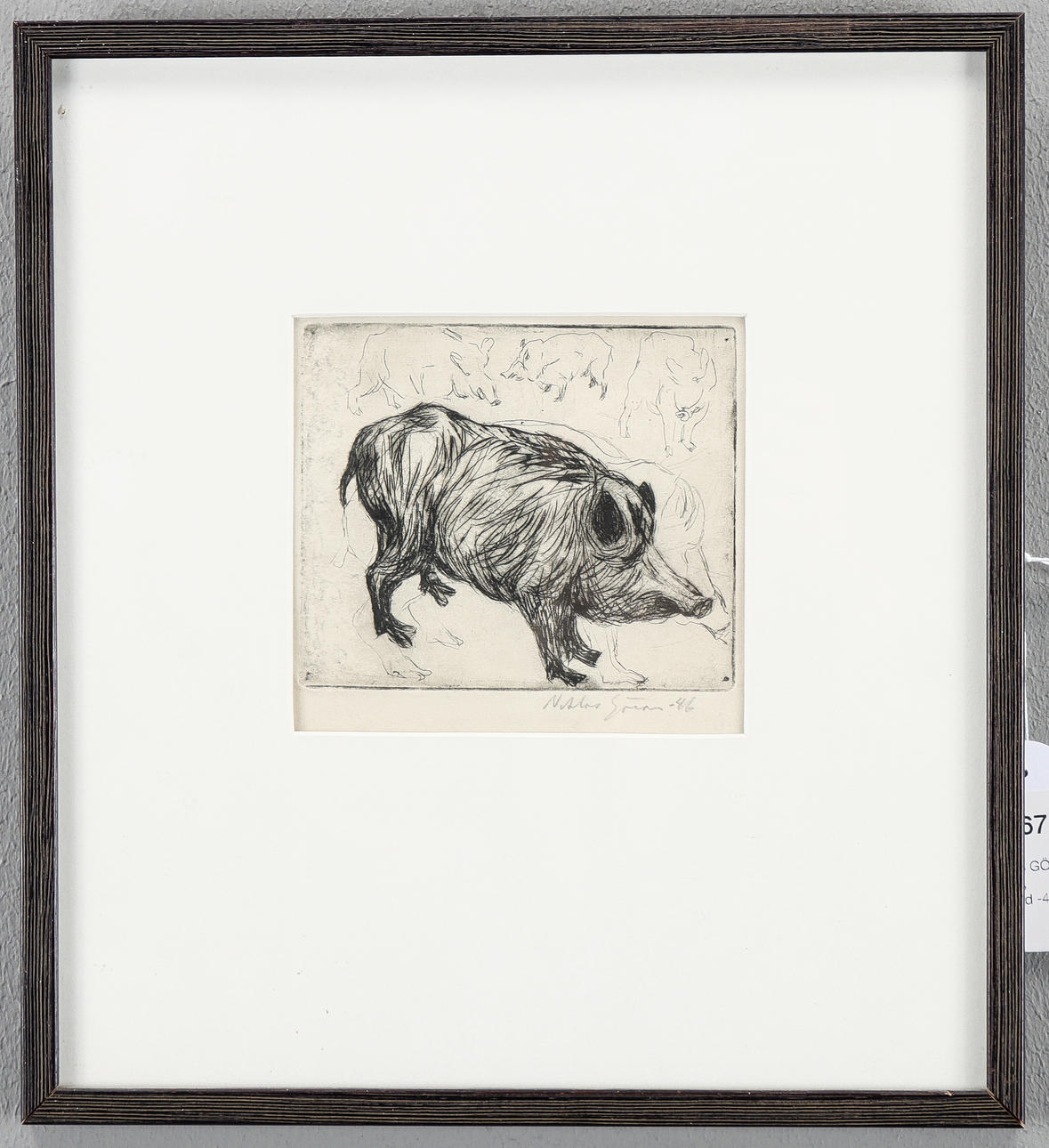 NIKLAS GÖRAN ætsning, signeret -46.