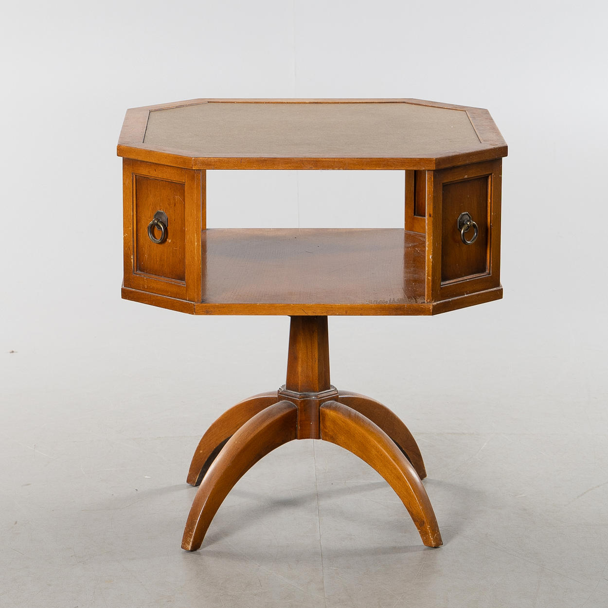An English style library table, later part of the 20th century.