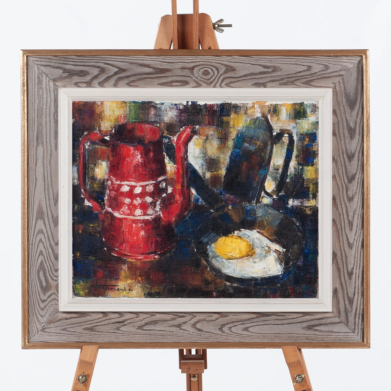 OIDENTIFIERAD KONSTNÄR. Oil on canvas, still life.