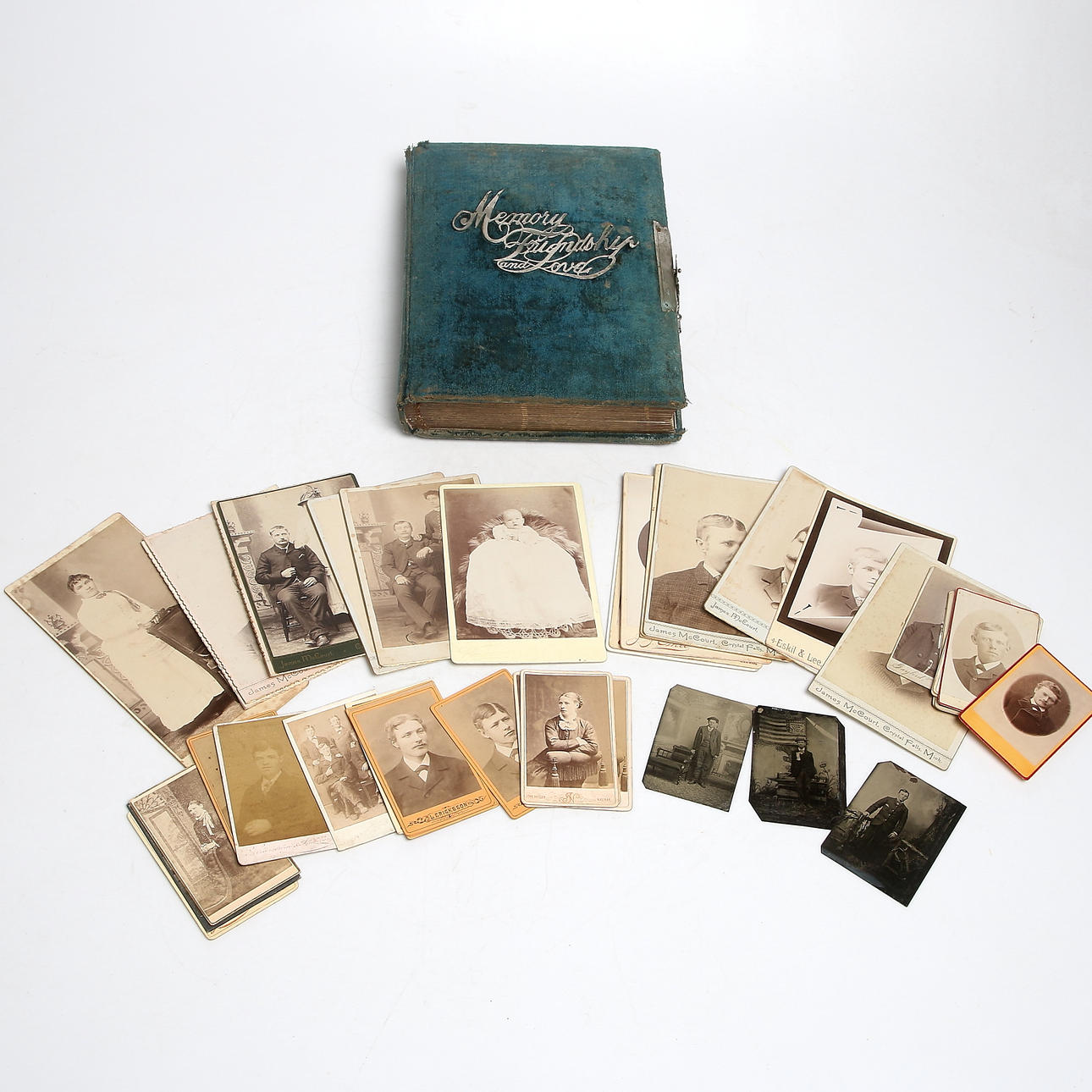 FOTOALBUM, PF Collier, sekelskiftet 18/1900-tal.