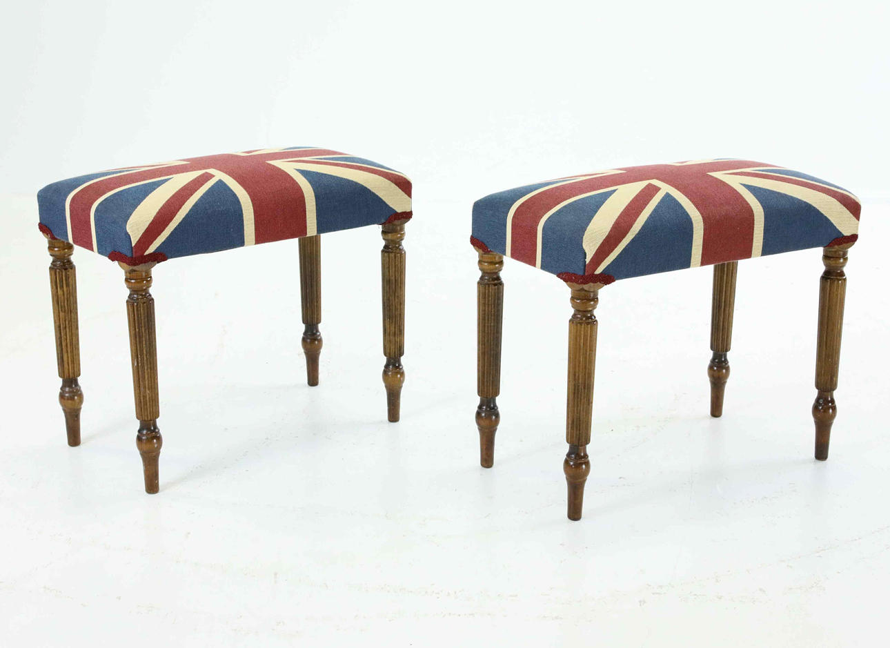 A pair of Union Jack stools.