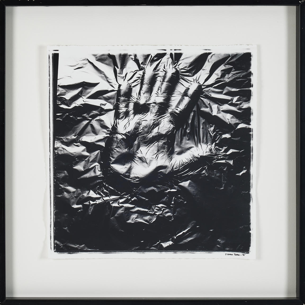 STEFAN BERG. abstract composition by hand, pigment print, signed and dated -95.