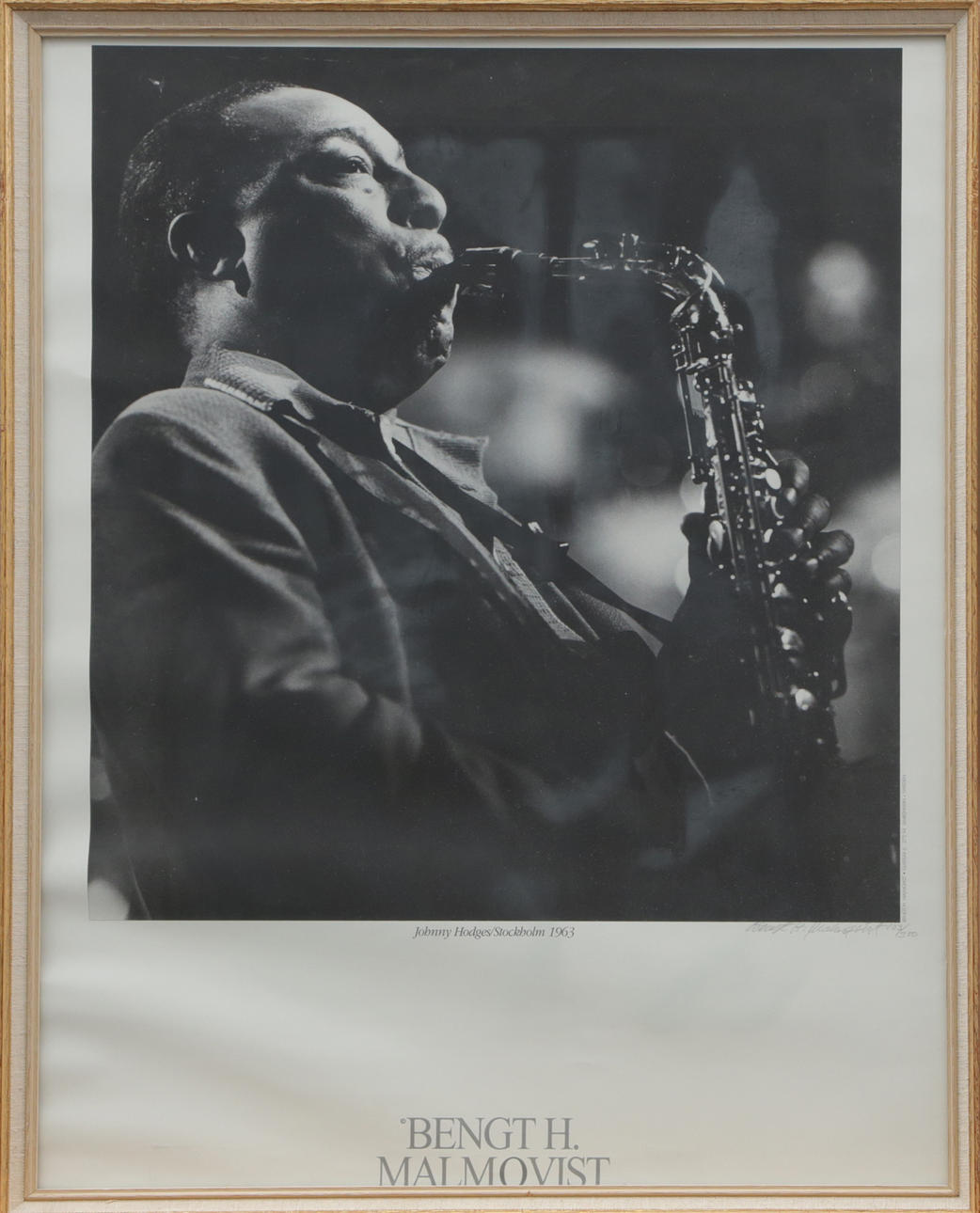 BENGT MALMQUIST. A poster, Johnny Hodges, numbered and signed, 1963.