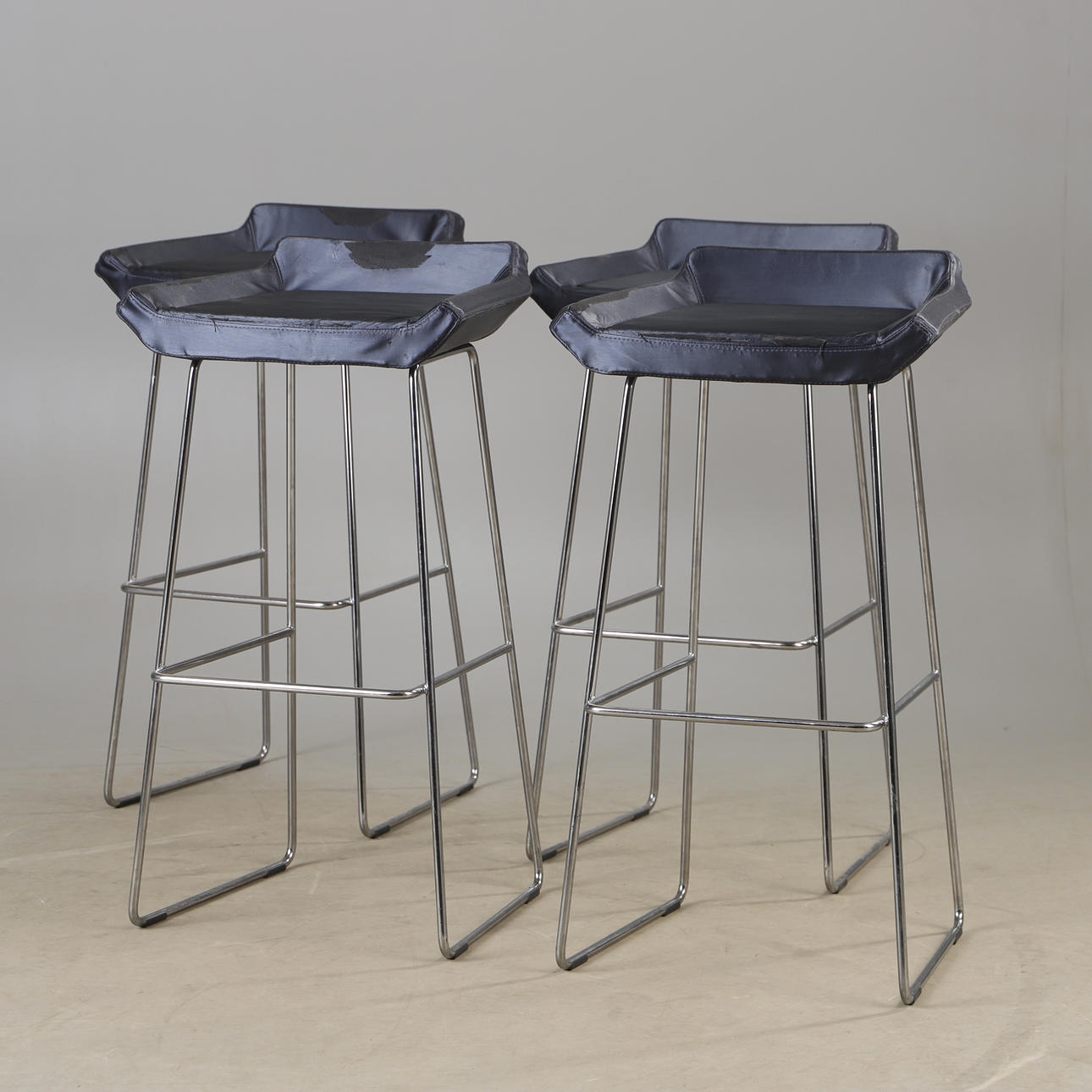 ROGER PERSSON. Bar stools, 4 pcs, model Happy, Swedese, artificial leather, 2009.