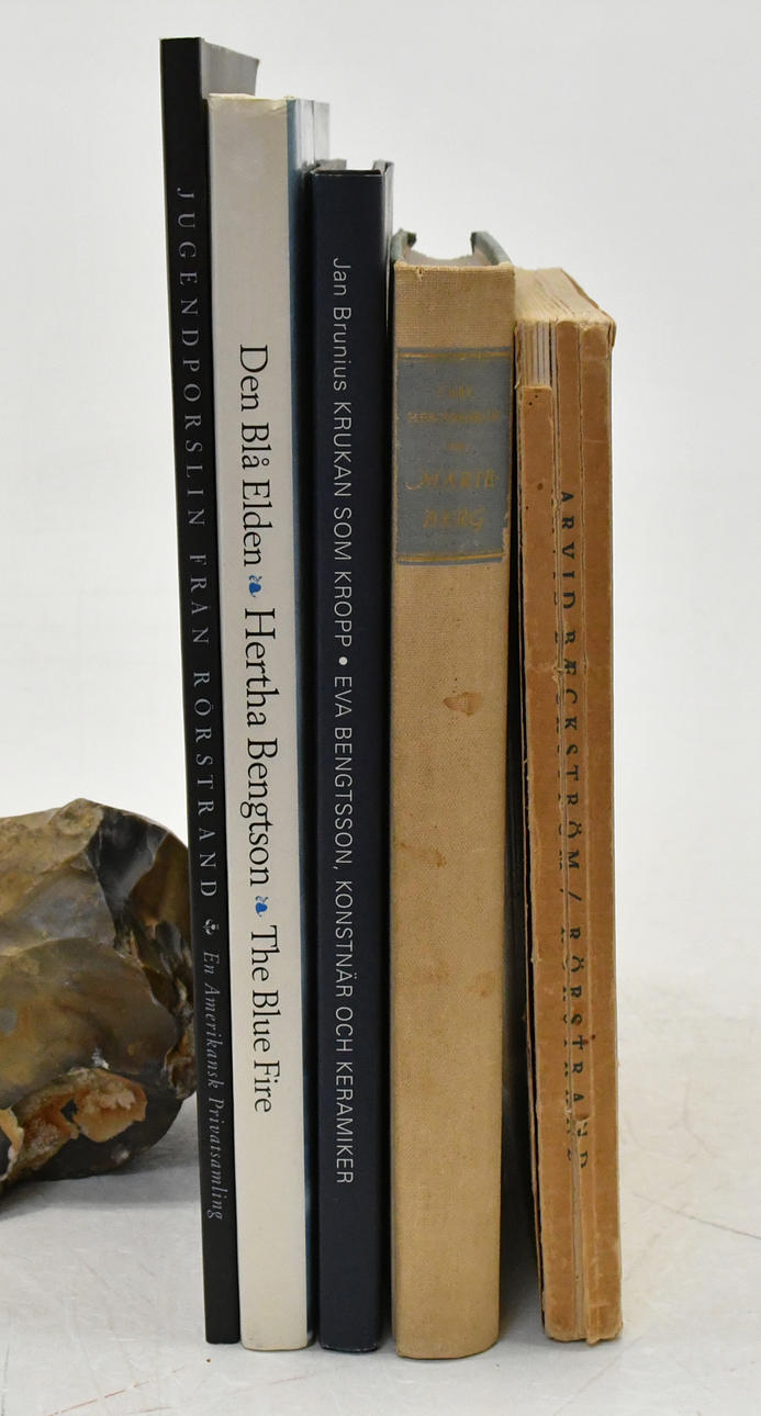 Bøger om Rörstrand, Marieberg og Eva Bengtsson. 5 bind.