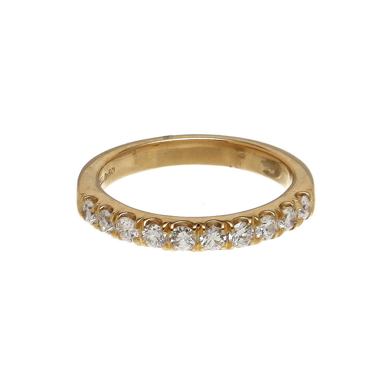 RING, 18K rödguld med diamanter, totalt ca 0,50 ct. Vikt4,1 g.