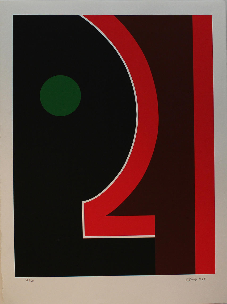BENGT ORUP. Komposition. Serigrafi. Signerad Orup och daterad 1985. 51/60.
