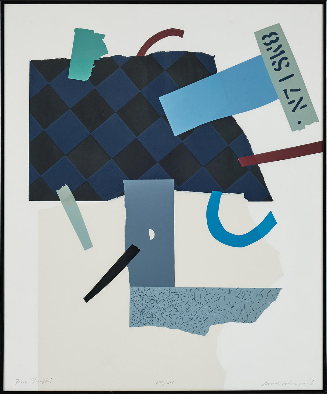 RUNE SÖDERQVIST. Lithograph in colour, “Floor Traffic”, signed, numbered 251/295.