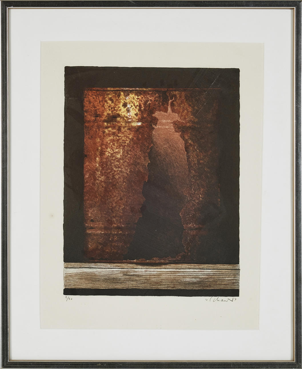 PHILIP VON SCHANTZ. Composition, lithograph in colours, signed v Schantz -84.