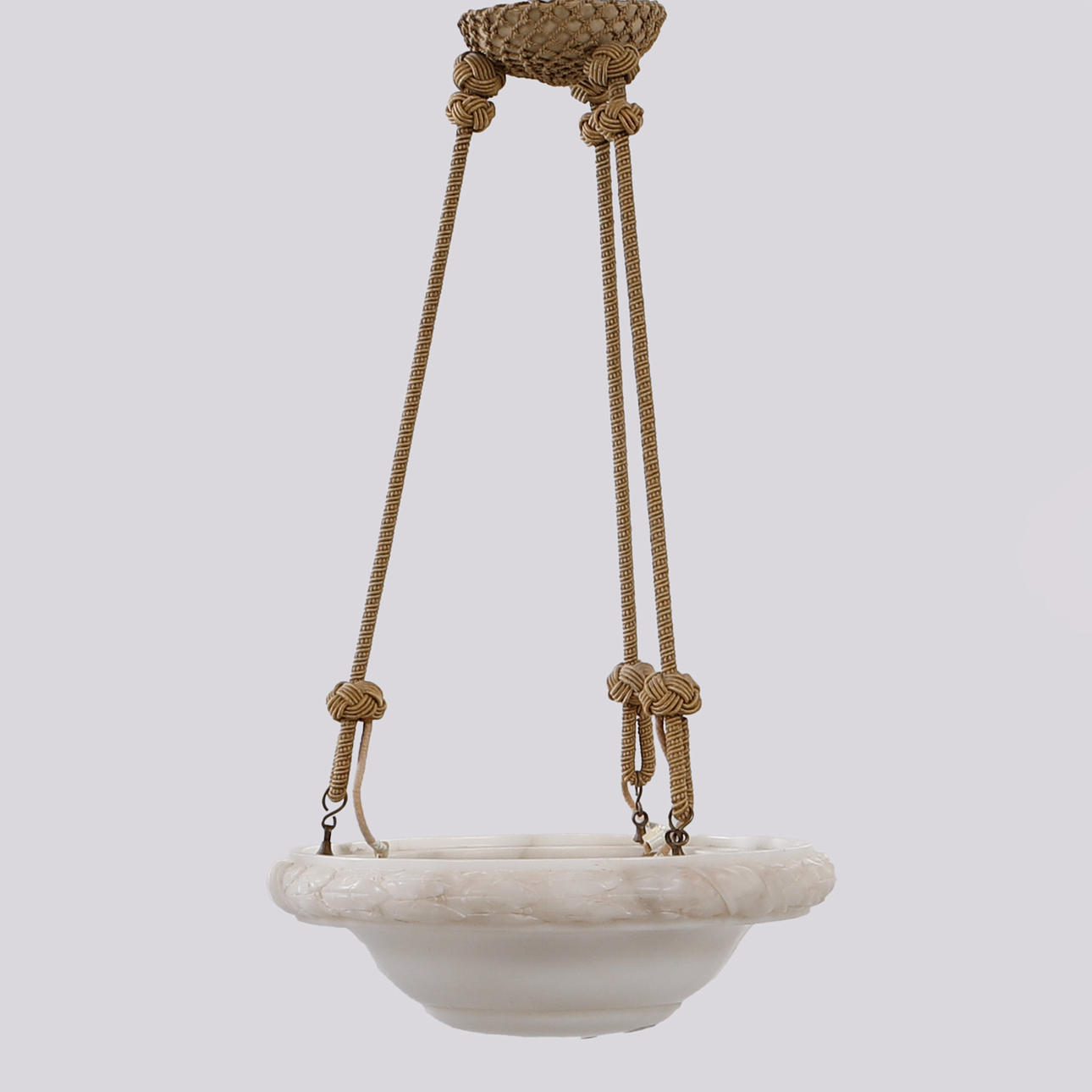 A 1920's alabaster ceiling lamp/ AMPEL.