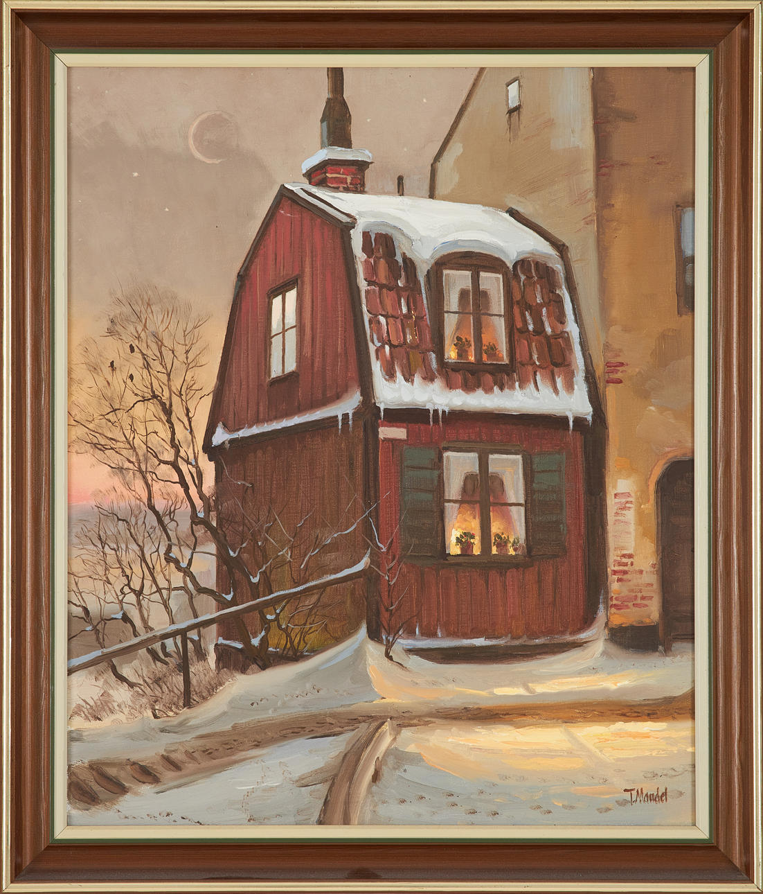 TOMAS MANDEL. Nytorgsgatan 5, Södermalm, oil on canvas, signed.