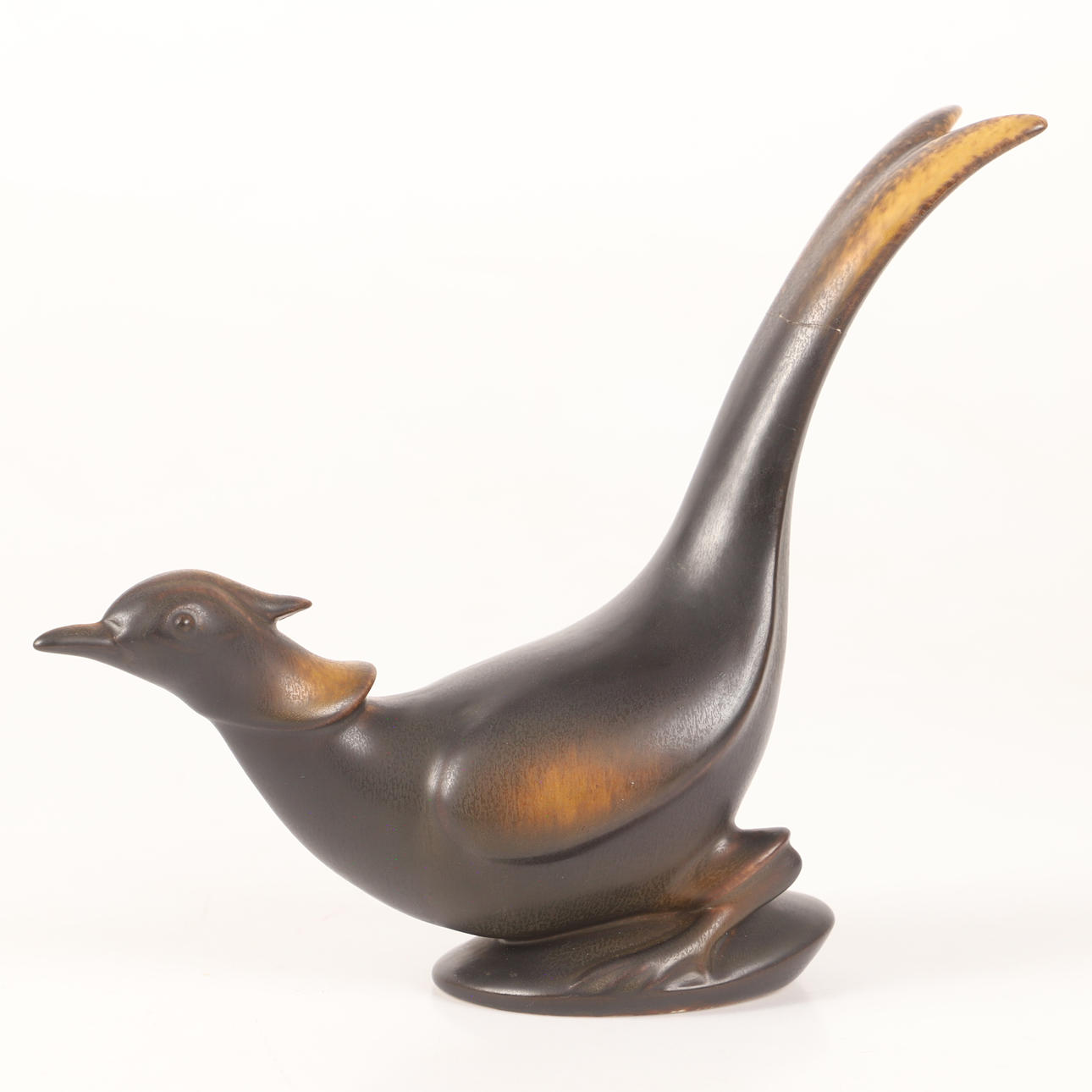 GUNNAR NYLUND. FIGUR, fugl, stentøj, Rörstrand.