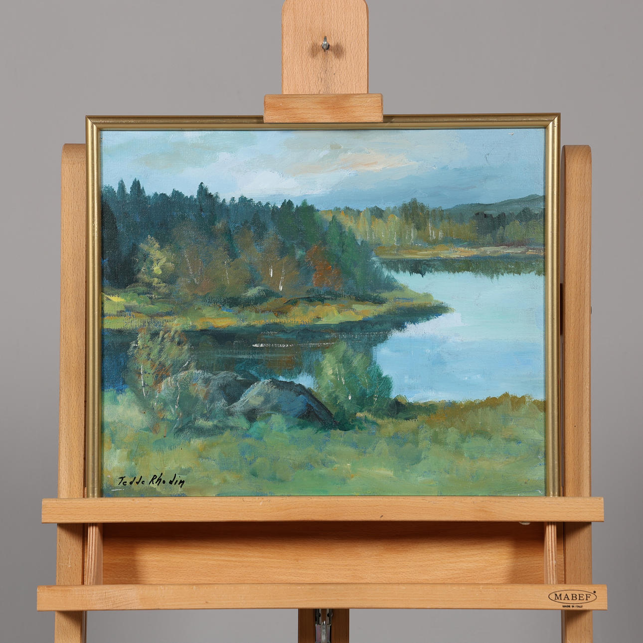 TEDDE RHODIN. OIL ON CANVAS, signed and dated 1982.