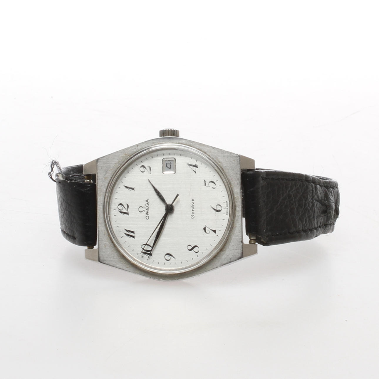 ARMBANDSUR, herr, Omega Geneve, cal. 613, manuell, boett av stål, 1900-talet andra hälft.