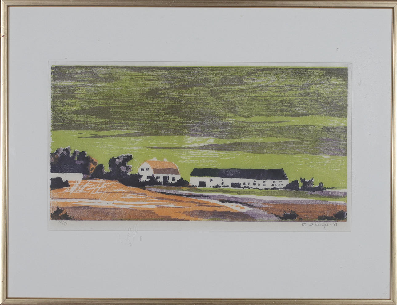 KURT ULLBERGER. lithograph, signed, numbered 22/50 and dated -81.