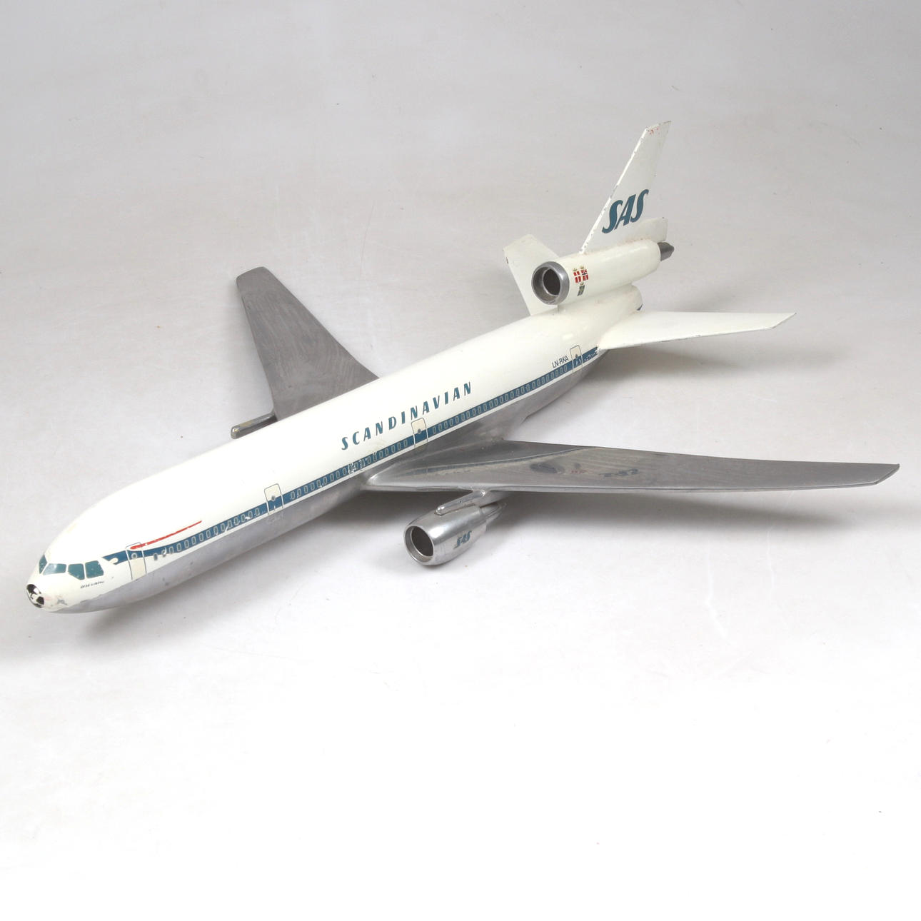 AIRPLANE MODEL, SAS, cast aluminium, Fermo Model Factory, Charlottenlund, Denmark.