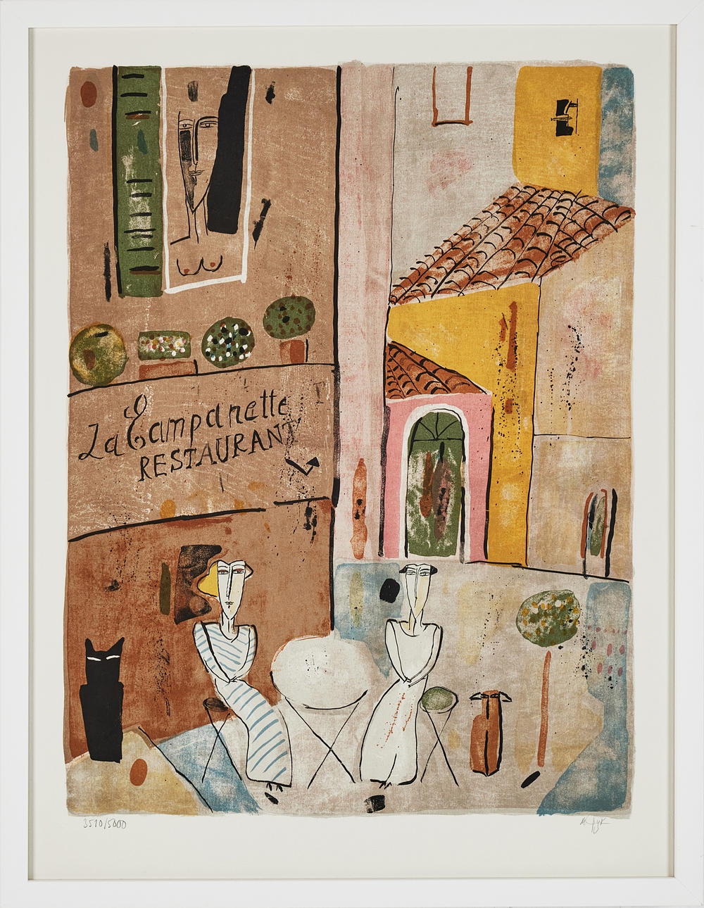 MADELEINE PYK. “La Campanette”, lithograph in colours, signed, 3510/5000.