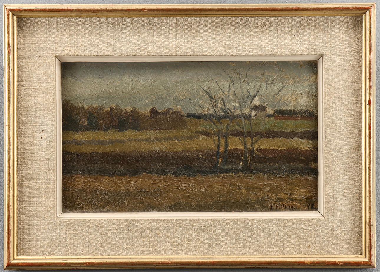 IVAR MORSING. Landscape with fields.