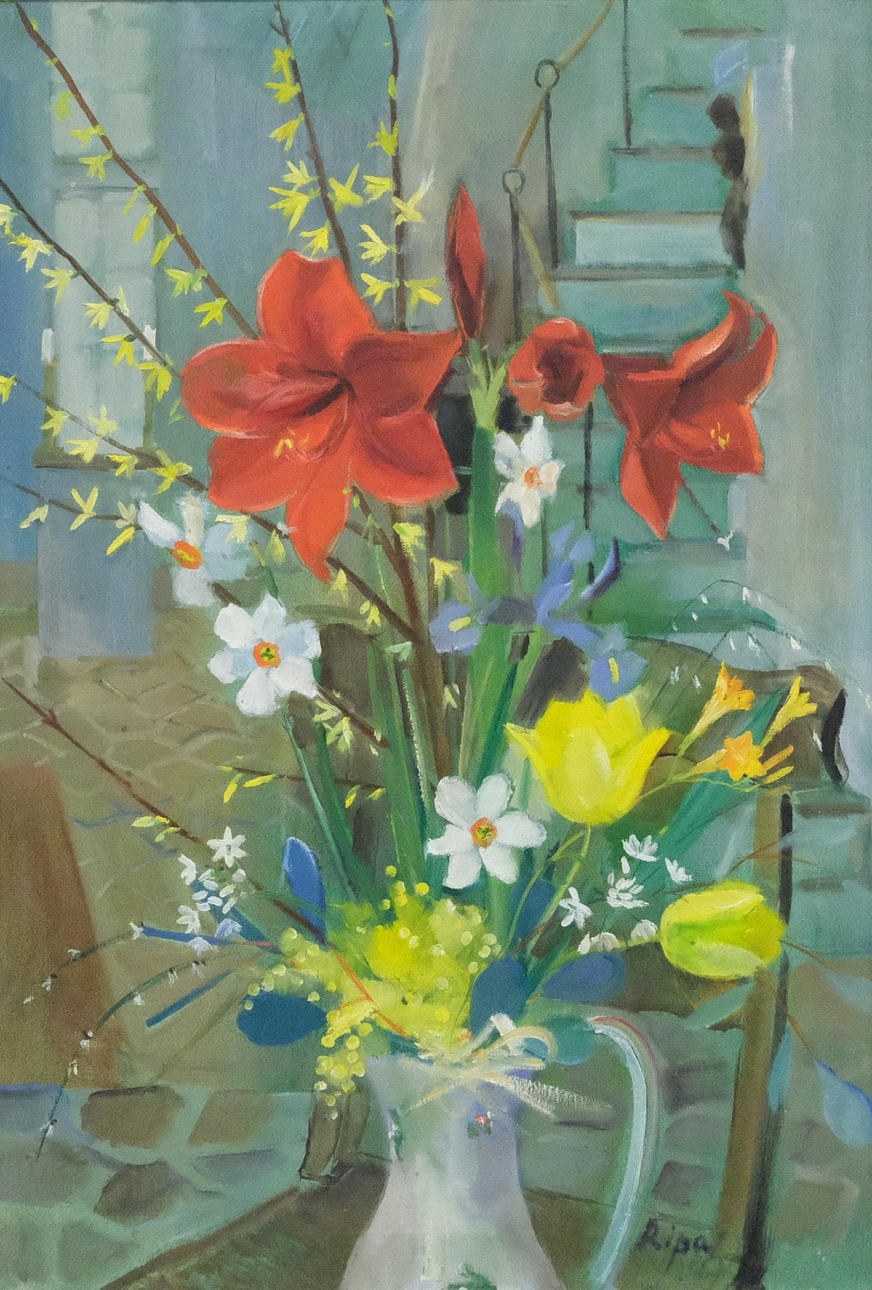 HANS RIPA. FLOWER STILL LIFE.