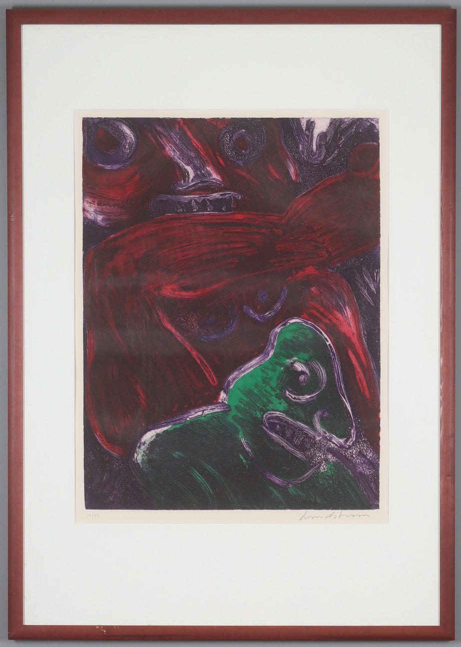 BENGT LINDSTRÖM. Composition with figures, etching, signed and numbered 16/99.
