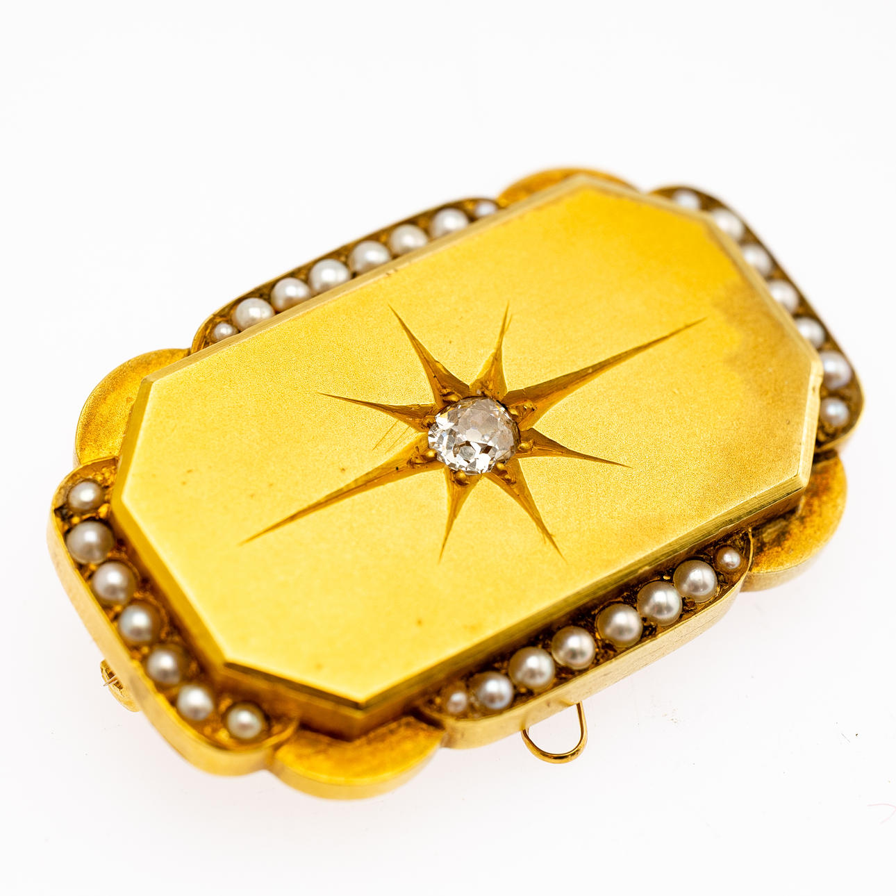 Gold Brosche Ende 19. Jahrhundert.