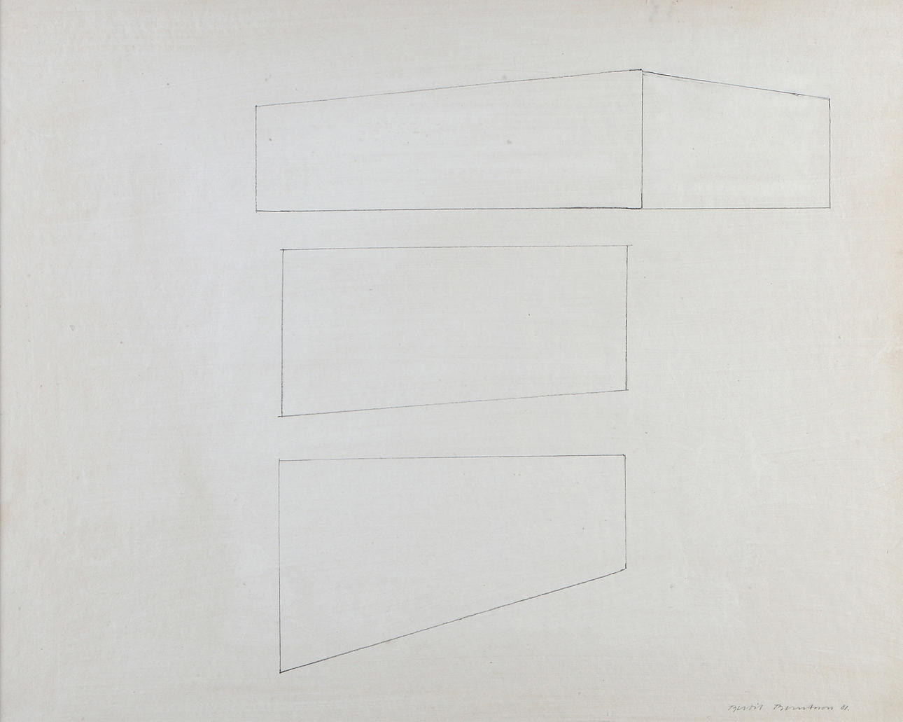 BERTIL BERNTSSON. Drawing. Geometric composition. Signed.