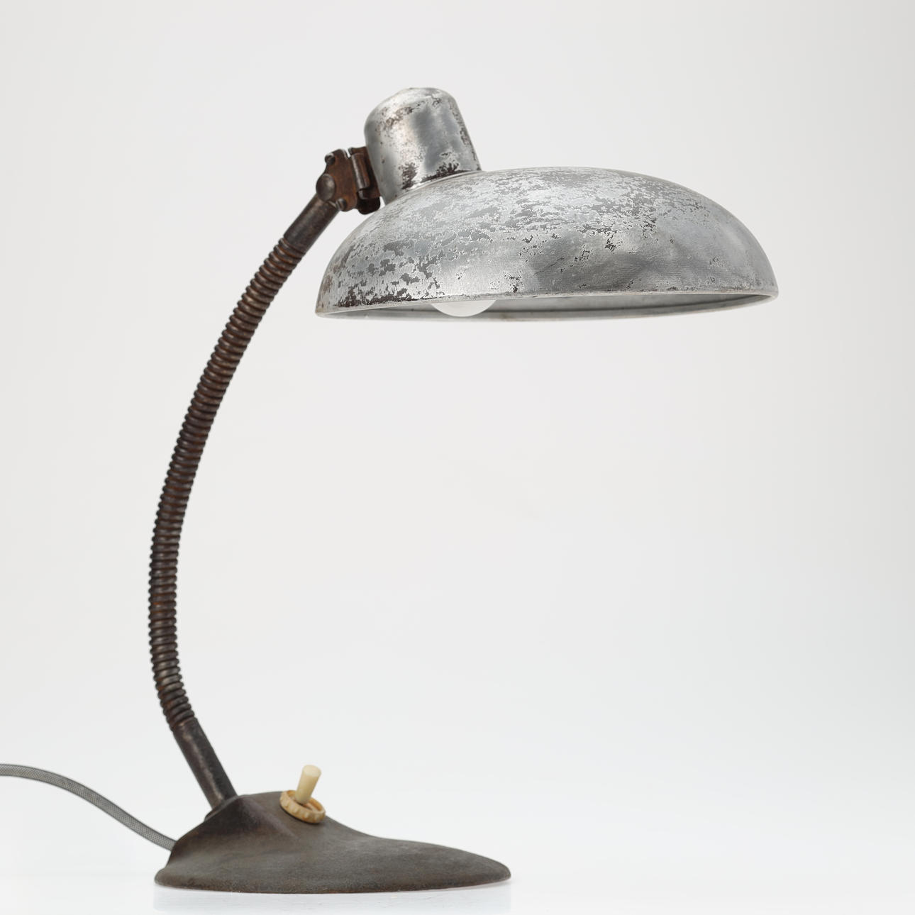 Industrial design, metal table lamp mid 1900's.