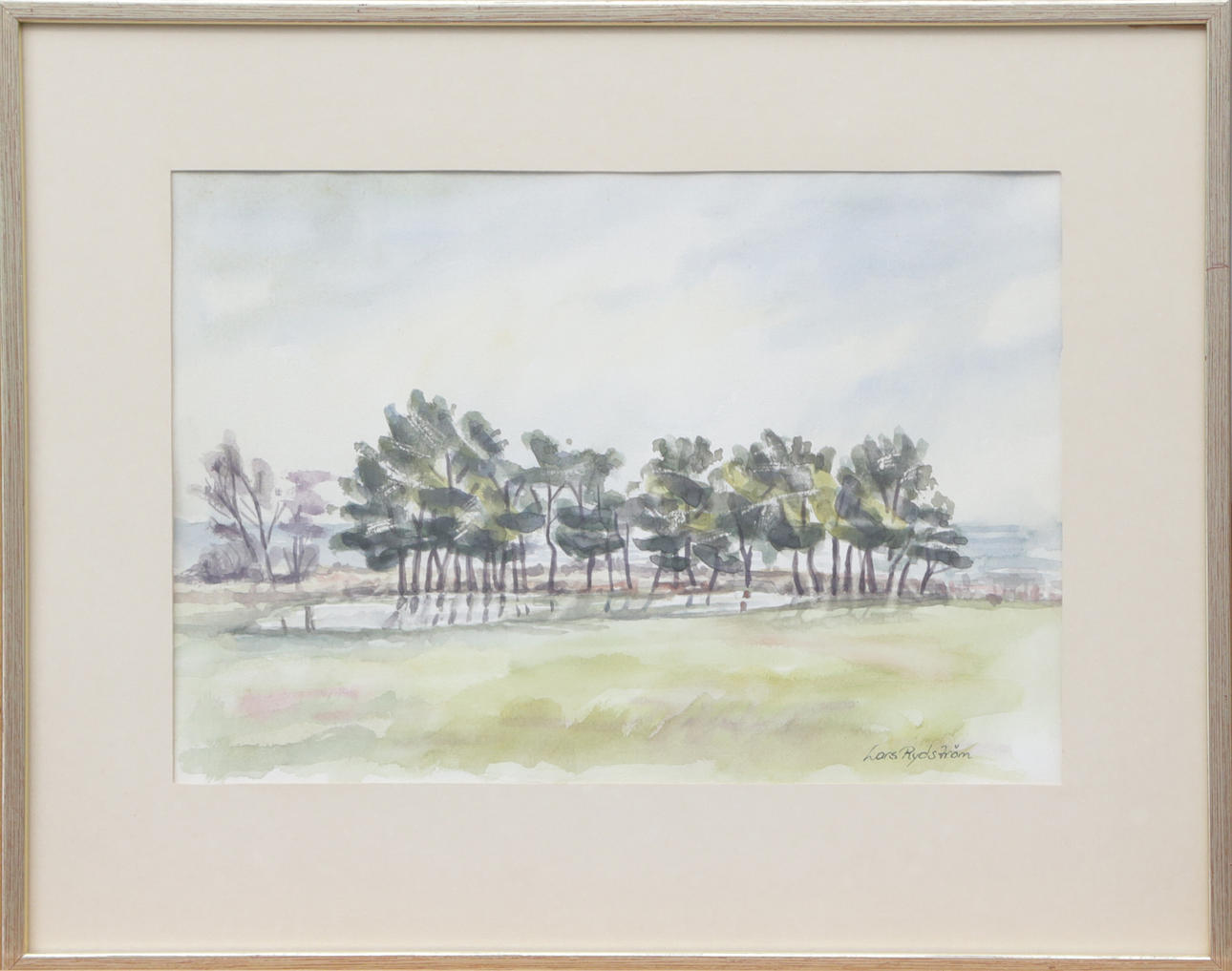 LARS RYDSTRÖM. VESIVÄRI, paperille, signeerattu.