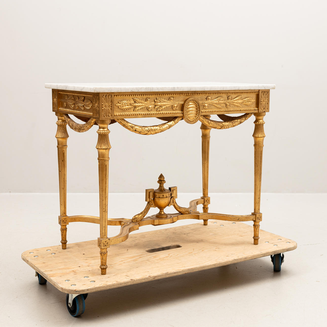 COFFEE TABLE/CONSOLE TABLE, with stone top, Gustavian style, first booklet of the 20th century.