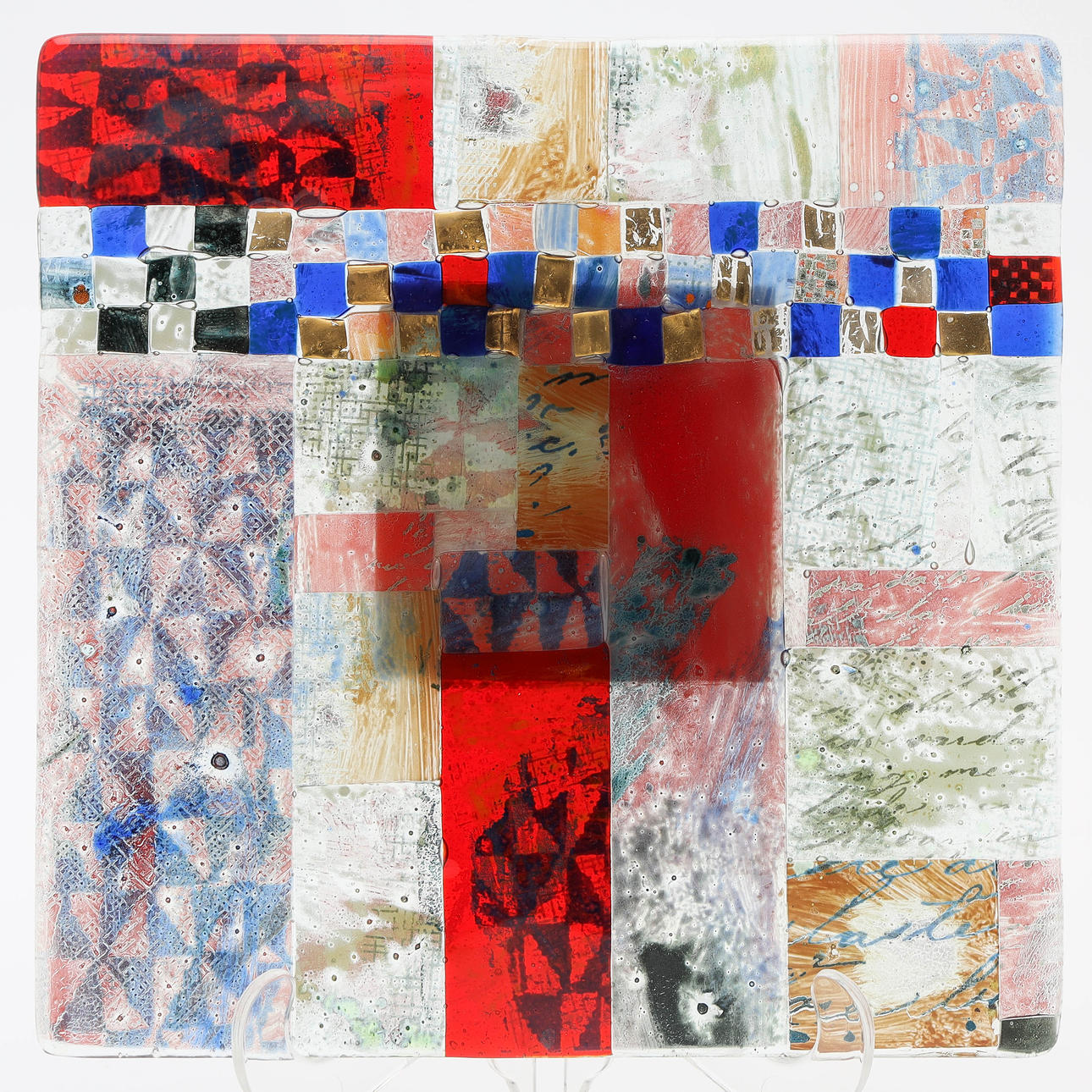 A WALL SCULPTURE, art glass.