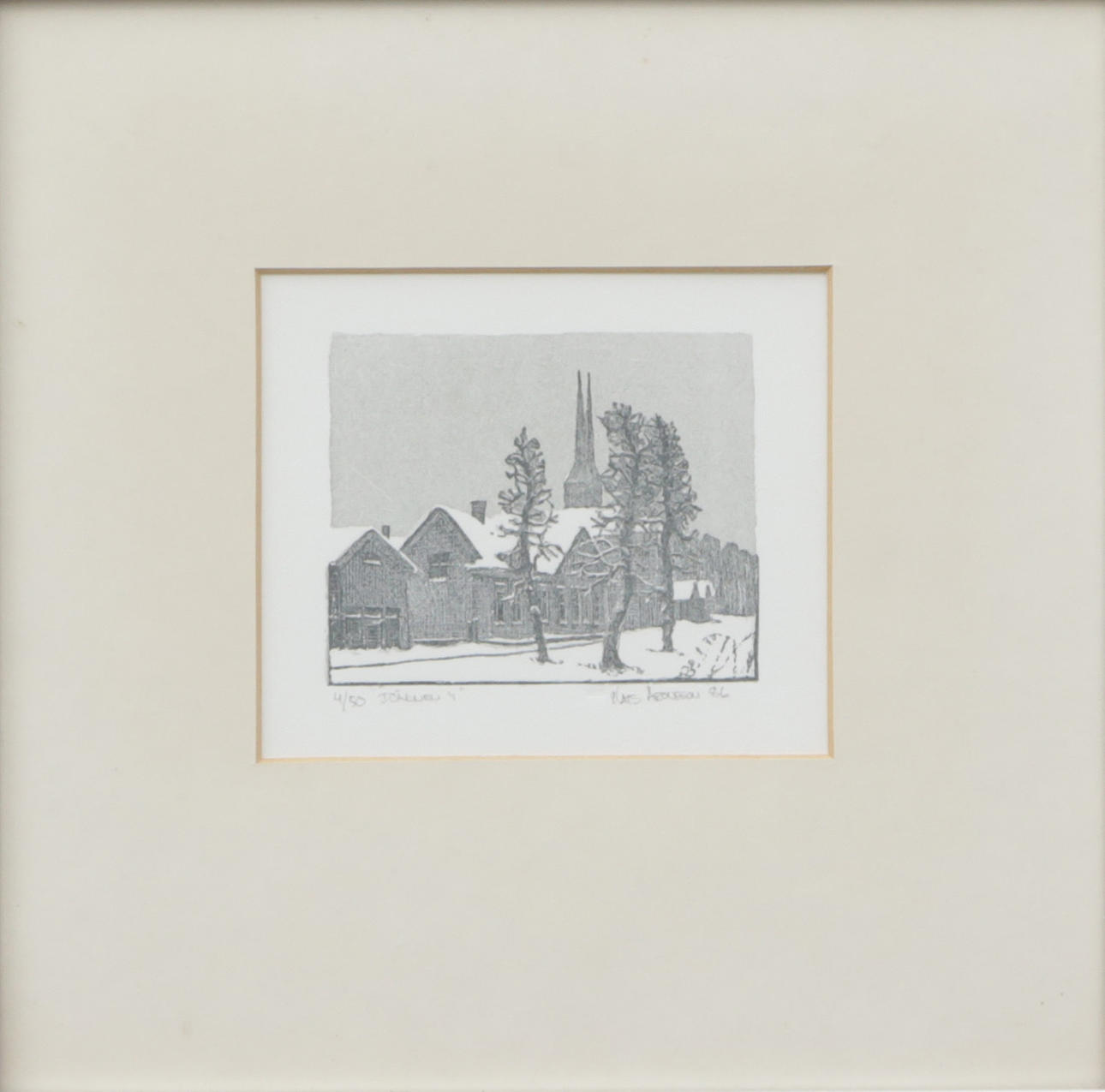 MATS ARONSSON. GRAPHIC SHEET, Djäknen 4, signed, 1986.