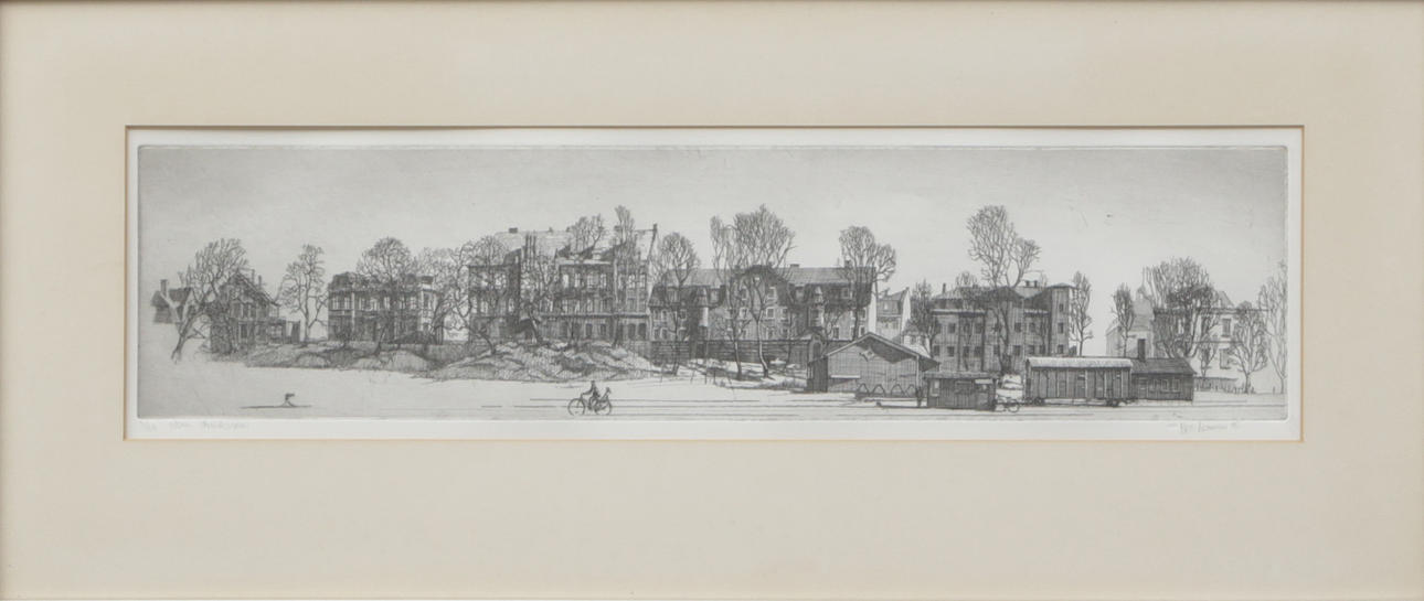 MATS ARONSSON. GRAPHIC SHEET, Södra Järnärngatan, signed.