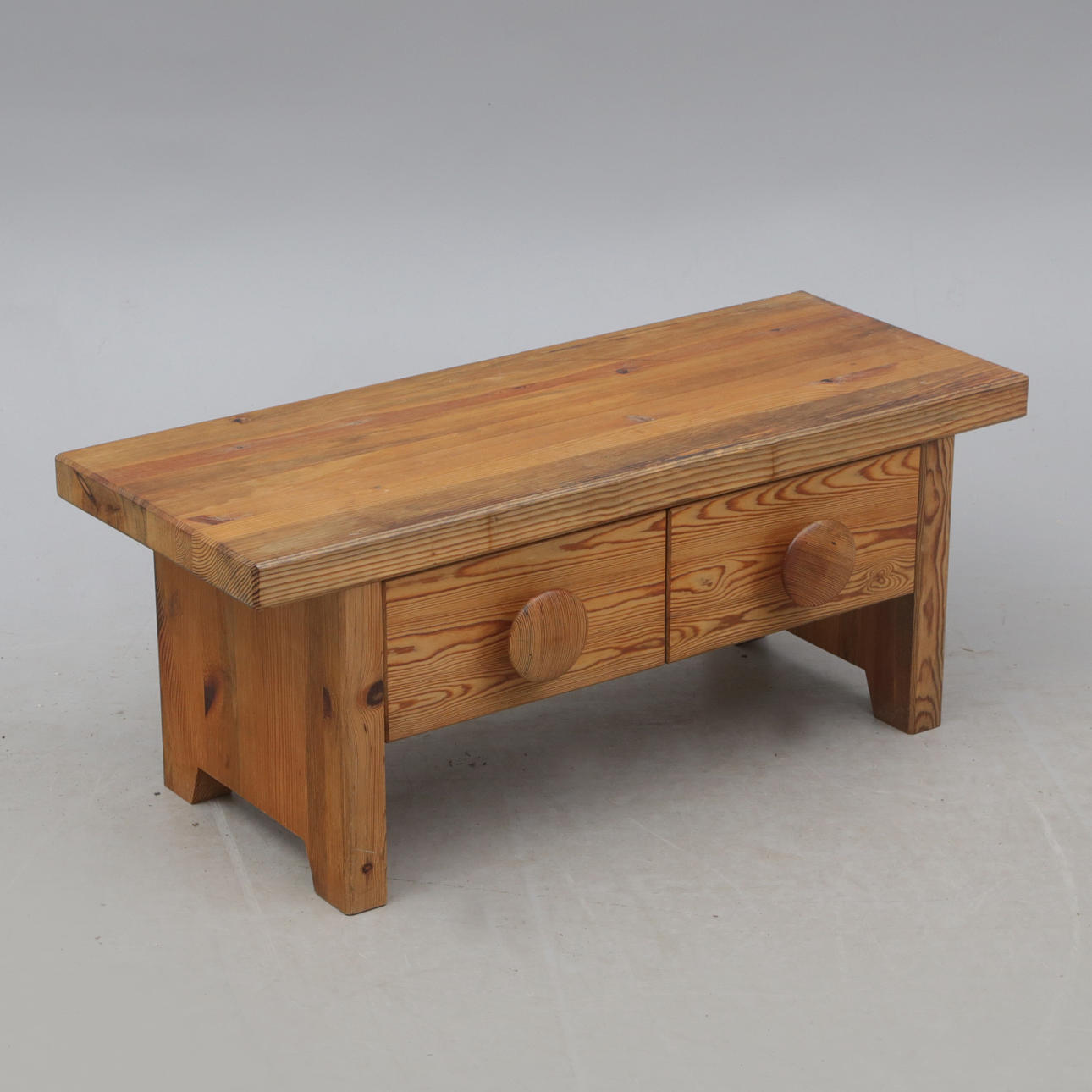 A 1970's solid pine bench.