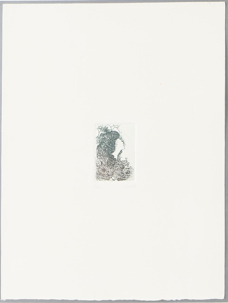 OIDENTIFIERAD KONSTNÄR. Composition, etching, indistinctly signed.