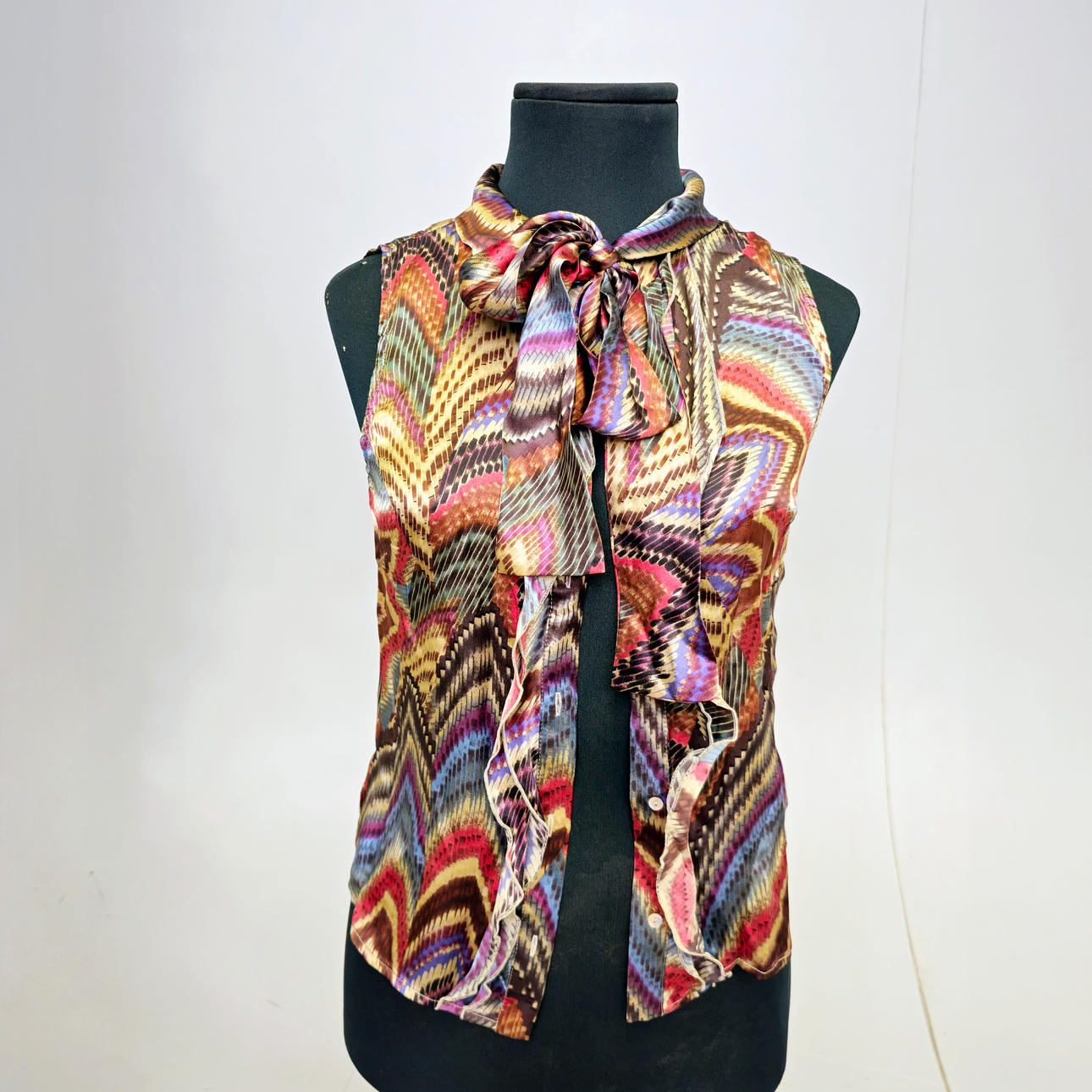 ROBERTO VERINO. SILK. STAMPED.