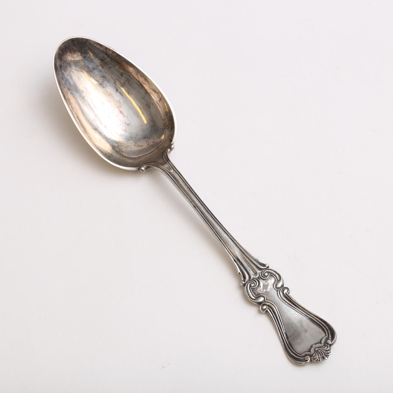 PETER ROMARE. Rag spoon, silver, 133 grams, Helsingborg, 1862.